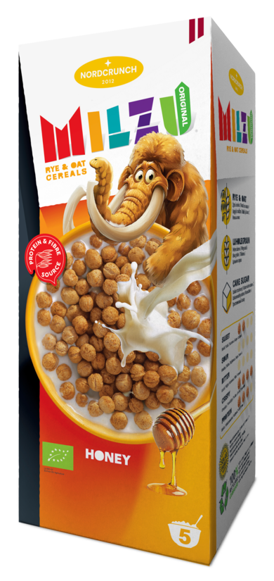 Milzu Originals Rye & Oat Cereals with Honey,  Organic