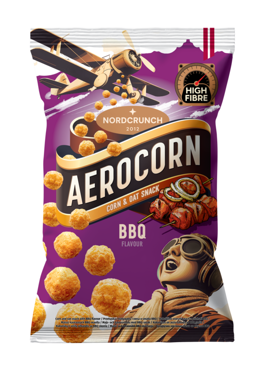 Aerocorn Corn and Oat Snack with BBQ Flavor