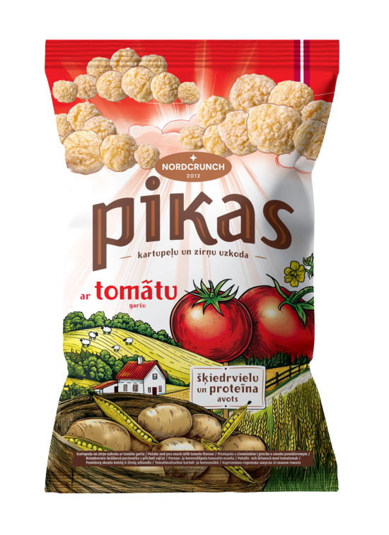 Pikas Potato and Pea Snack with Tomato Flavour