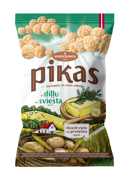 Pikas Potato and Pea Snack with Dill and Butter Flavour