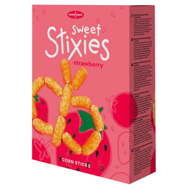 Sweet Stixies kukurūzas nūjiņas — zemenes